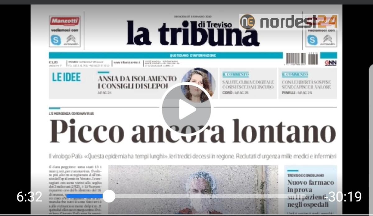 "Picco ancora lontano", Rassegna stampa del 18 marzo 2020 - 