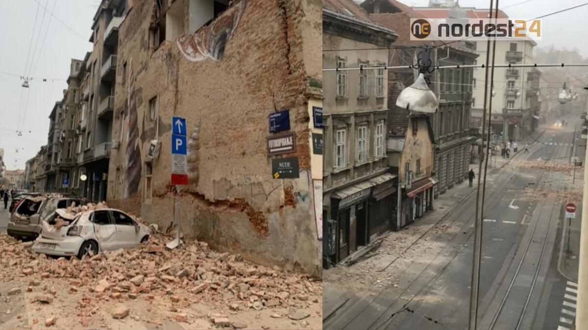 Terremoto in Croazia vicino a Zagabria: auto distrutte e palazzi danneggiati - 