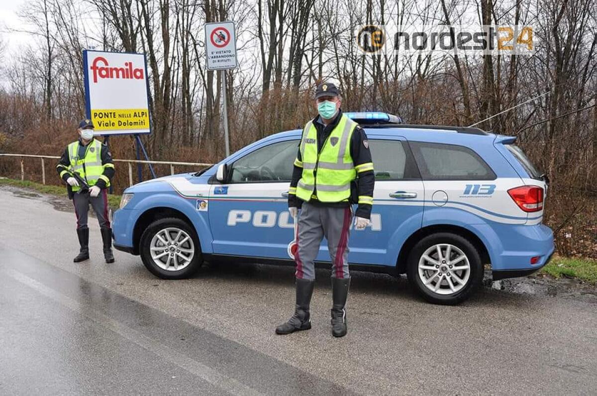 Belluno, Coronavirus: controlli a tappeto della Polizia - 