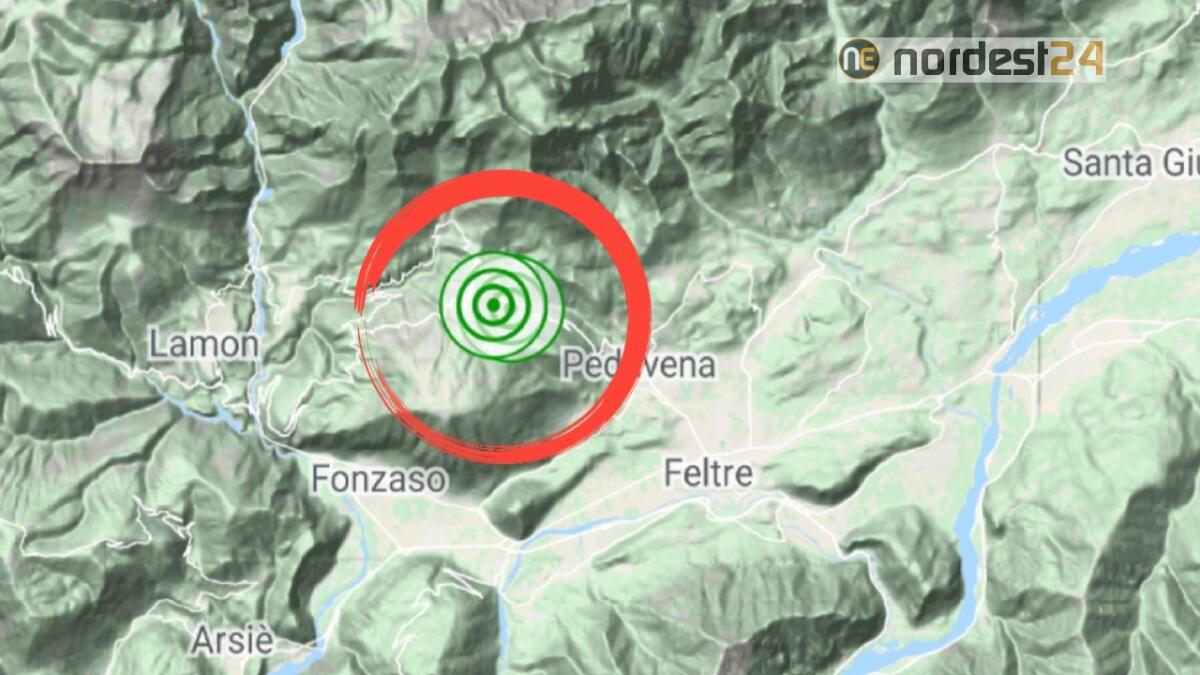 Scossa di terremoto in Veneto: epicentro Pedavena e Sovramonte - 