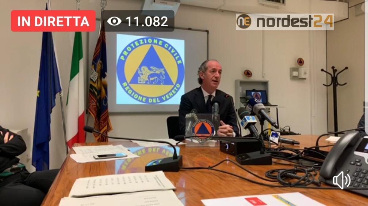 Zaia: "ieri passeggiate collettive, le restrizioni non bastano" - DIRETTA - 