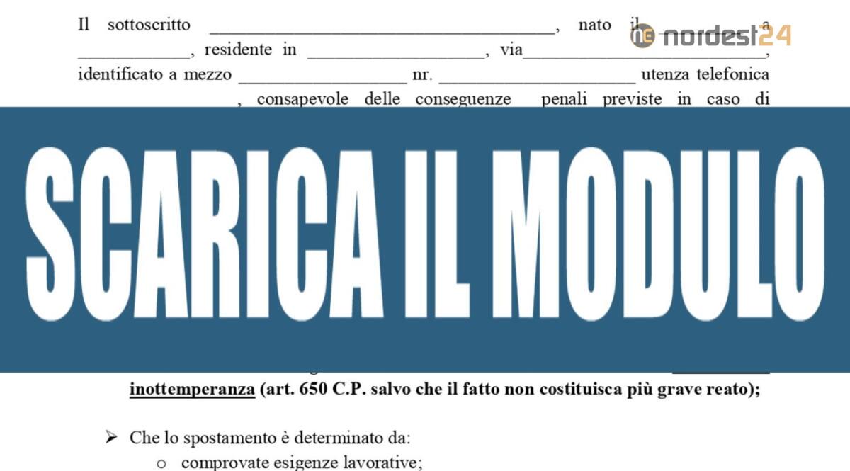 Coronavirus: nuovo modulo PDF autocertificazione, 26 marzo 2020 - 