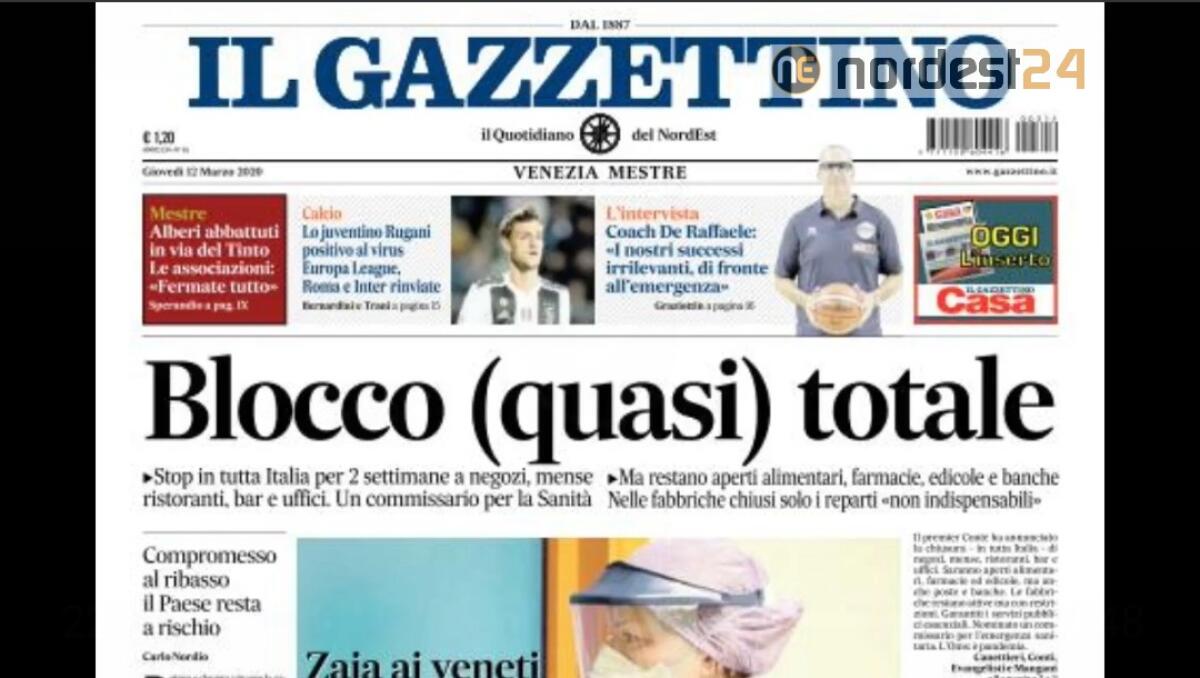 Italia, blocco (quasi) totale: rassegna stampa 12 marzo 2020 - 
