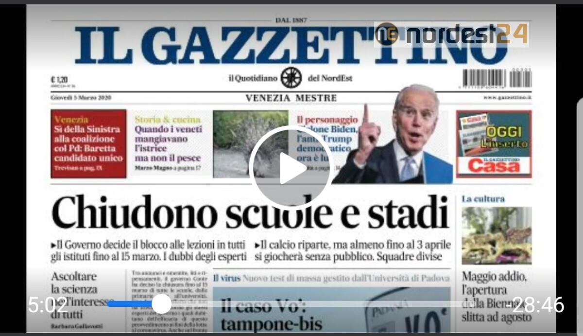 Scuole e stadi chiusi: rassegna stampa del 5 marzo 2020 - 