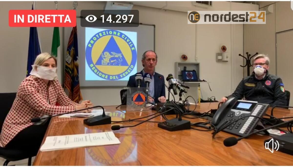 Veneto, Zaia in Diretta: "continuano a crescere i casi di contagio". I numeri - 
