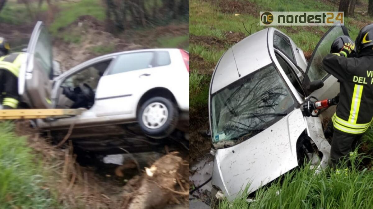 Perde il controllo dell'auto e finisce nel fossato: grave una donna - 
