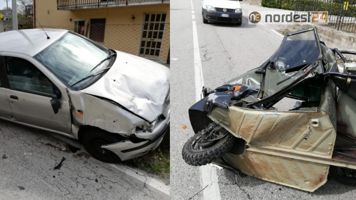 Violento scontro tra un'auto e un Apecar: sbalzato e ferito un 18enne - 