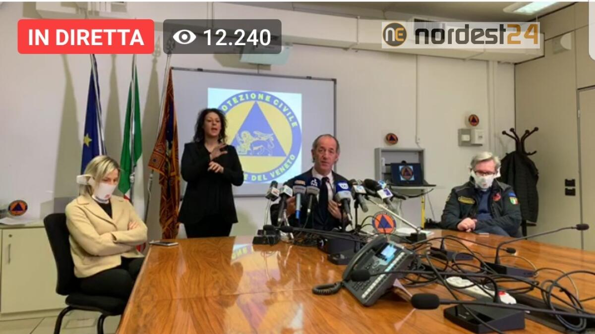 Zaia in diretta: "ordinanza per procrastinare le restrizioni" - VIDEO - 
