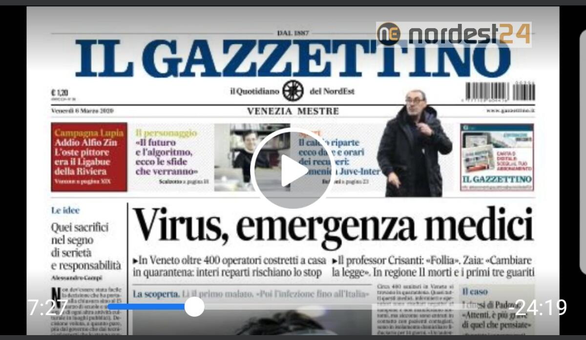 Ultimi aggiornamenti e rassegna stampa del 6 marzo 2020 - 