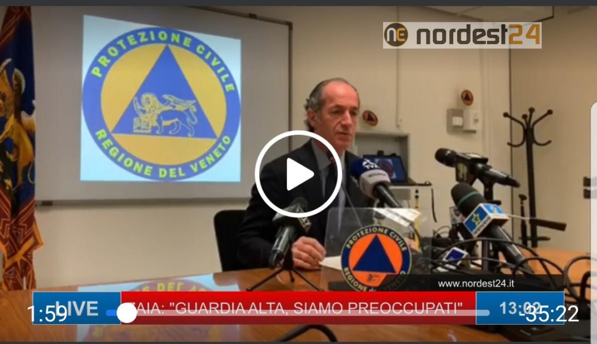 Zaia: terapie intensive in tilt tra 26 e 28 marzo se non state a casa - 