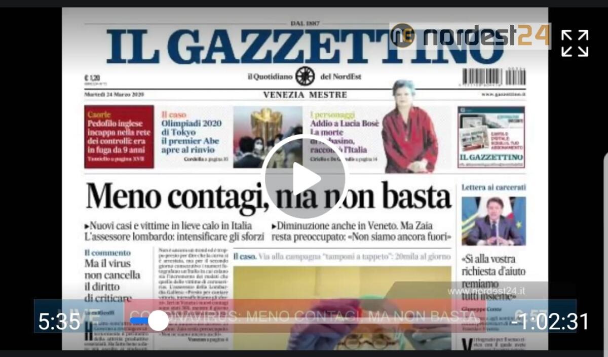 Meno contagi, ma non basta. Rassegna stampa 24 marzo 2020 - 