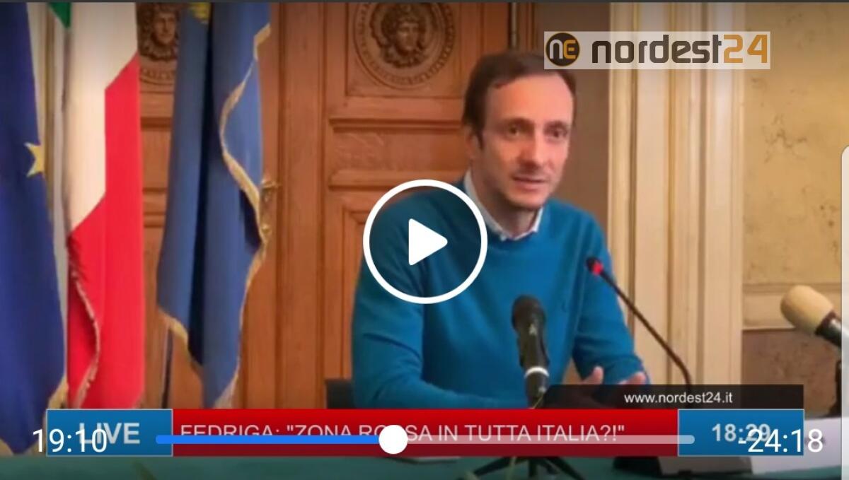 Coronavirus, Fedriga: "misure stringenti, zona rossa in tutta Italia" - 