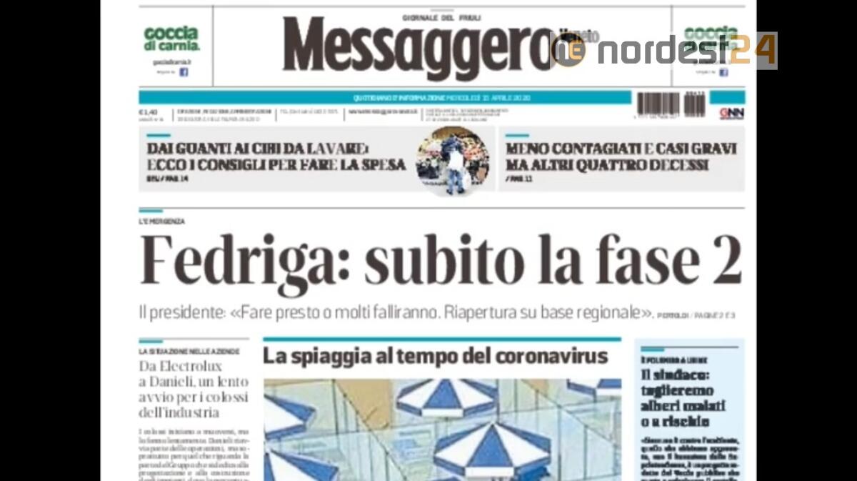Fase 2 alle porte. Rassegna stampa del 15 aprile 2020 - 