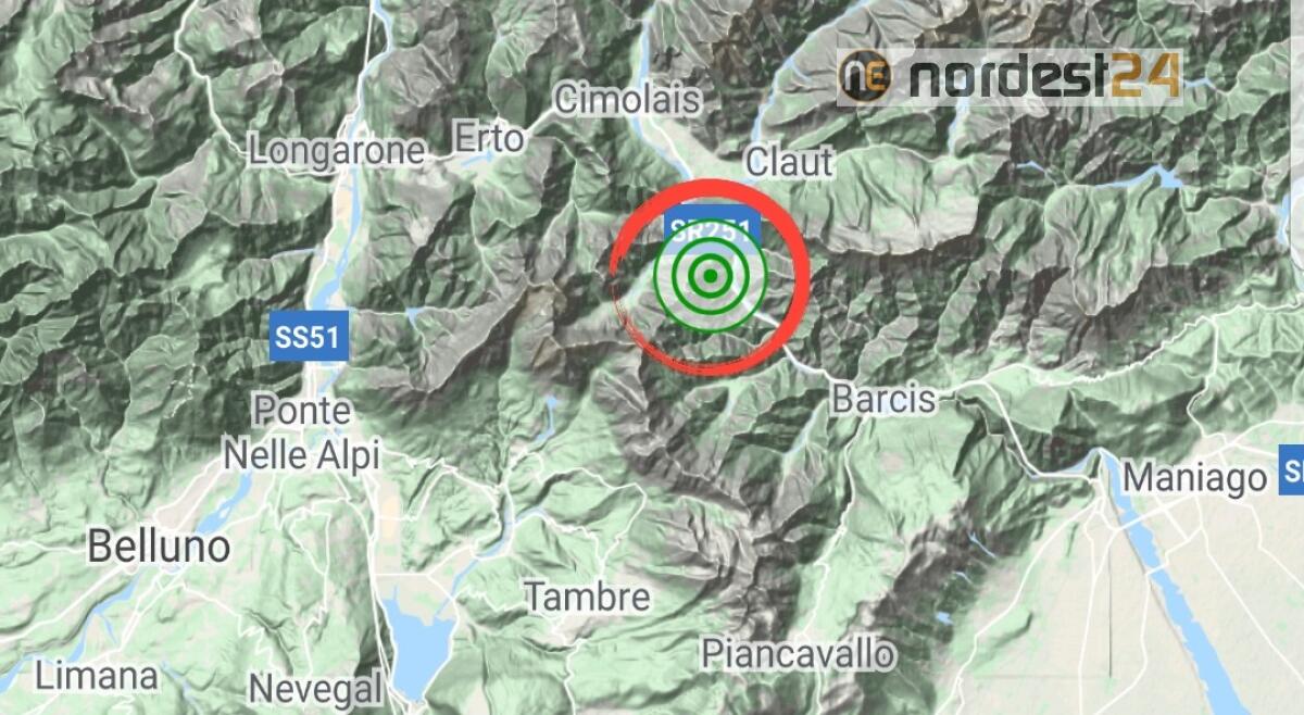 Lieve scossa di terremoto in Friuli Venezia Giulia: epicentro a Claut (PN) - 