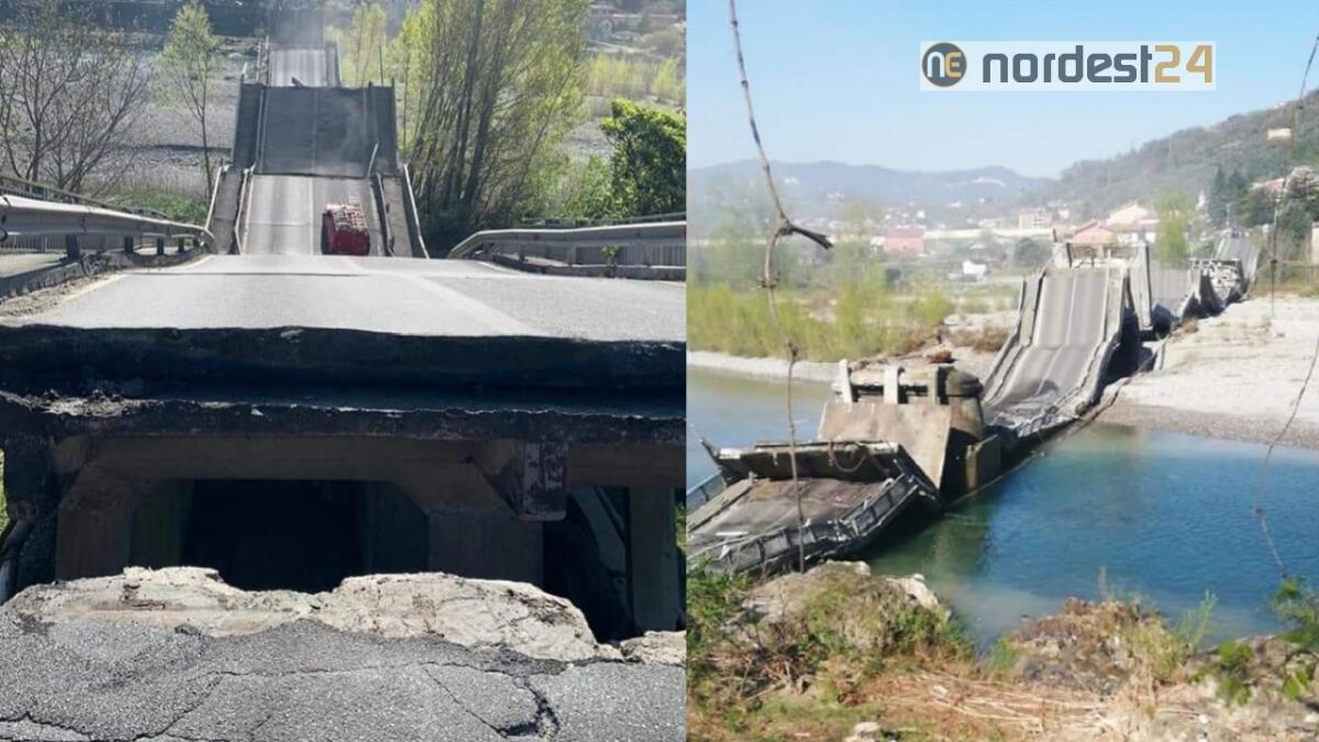 Aulla, crolla il ponte di Albiano Magra. Coinvolto un furgone - 