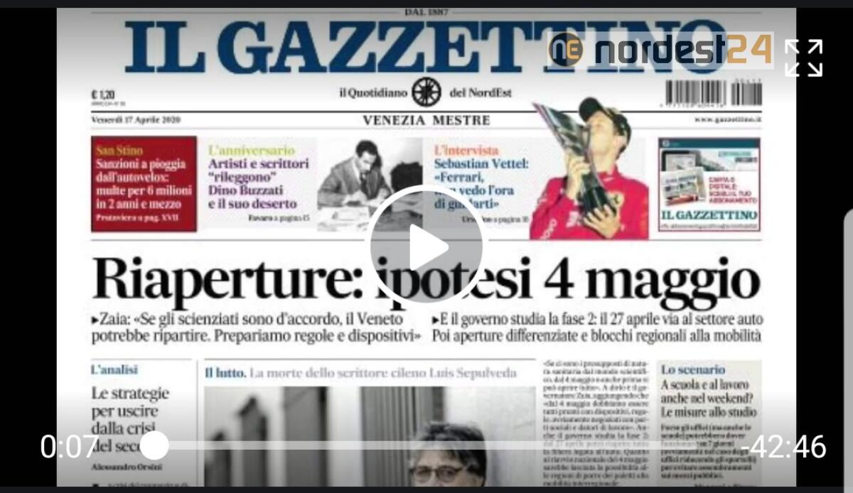 Riaperture: ipotesi 4 maggio. Rassegna stampa del 17 aprile 2020 - 