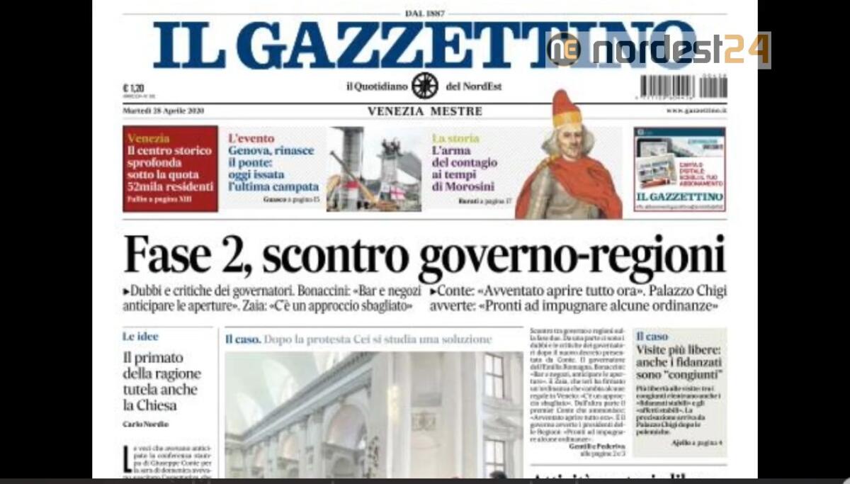 Fase 2, scontro Governo - Regioni. Rassegna stampa 28 aprile 2020 - 
