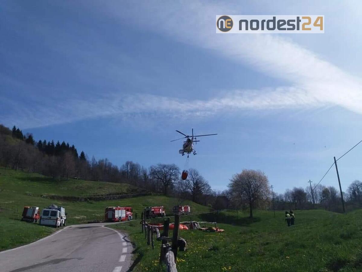 Incendio sul Monte Novegno a Schio: prosegue la bonifica - 