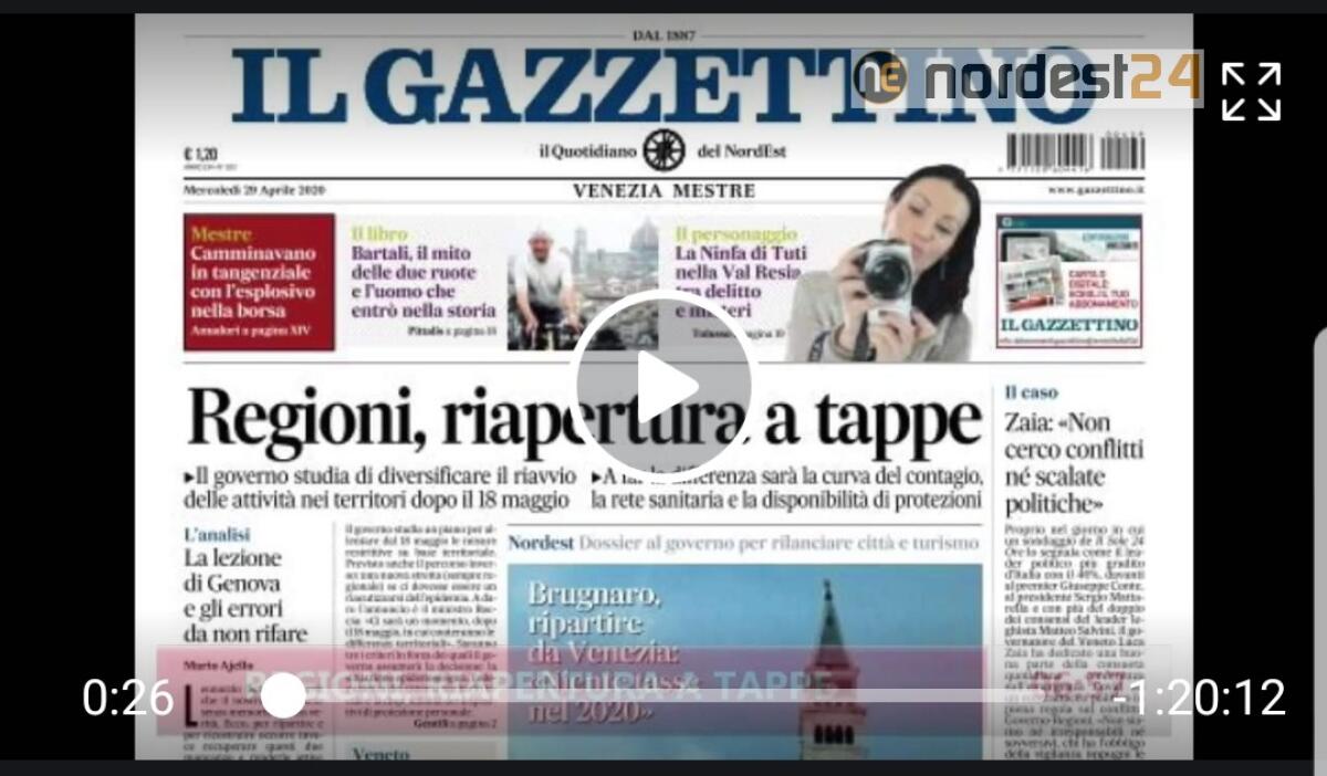 Regioni, riapertura a tappe. Rassegna stampa del 29 aprile - 