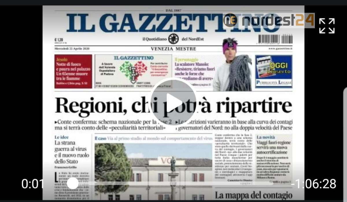 Regioni, chi potrà ripartire. Rassegna stampa del 22 aprile - 