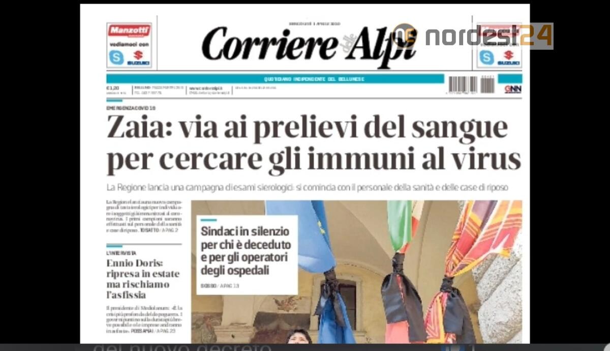 Buongiorno Nordest, Rassegna stampa del 01 aprile 2020 - 