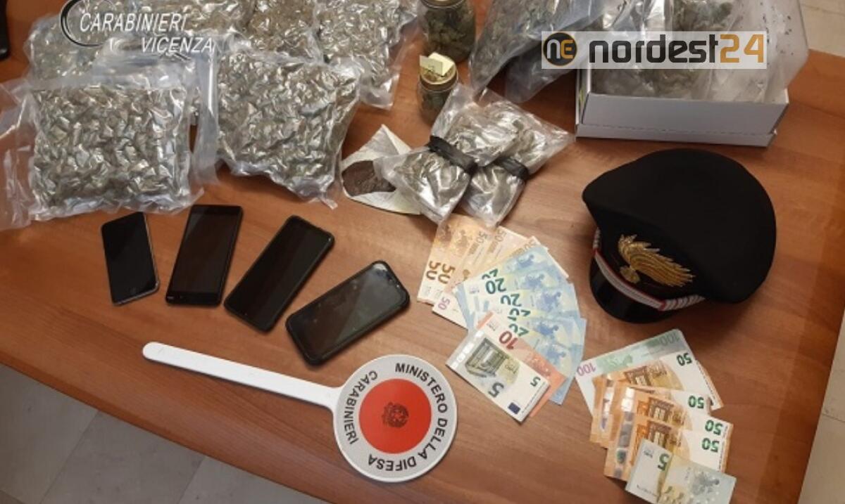 Droga in casa, in auto e nascosta nei campi: 2 arrestati e 2 denunciati nel Vicentino - 