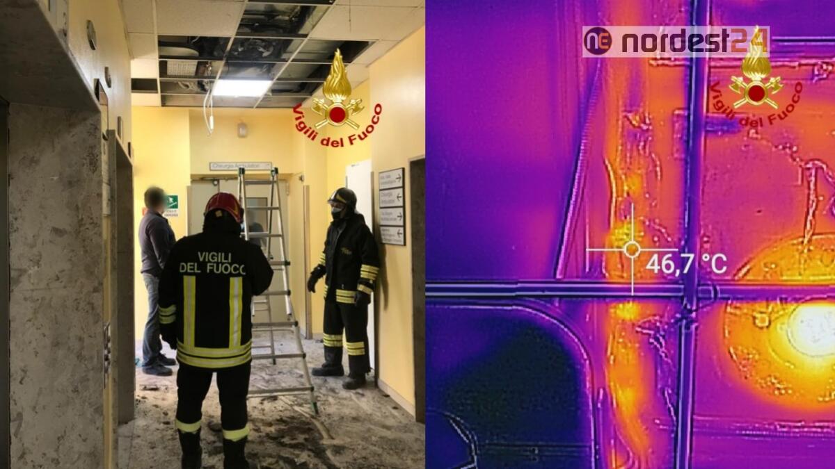 Principio d'incendio all'ospedale di San Donà di Piave, intervengono i pompieri - 