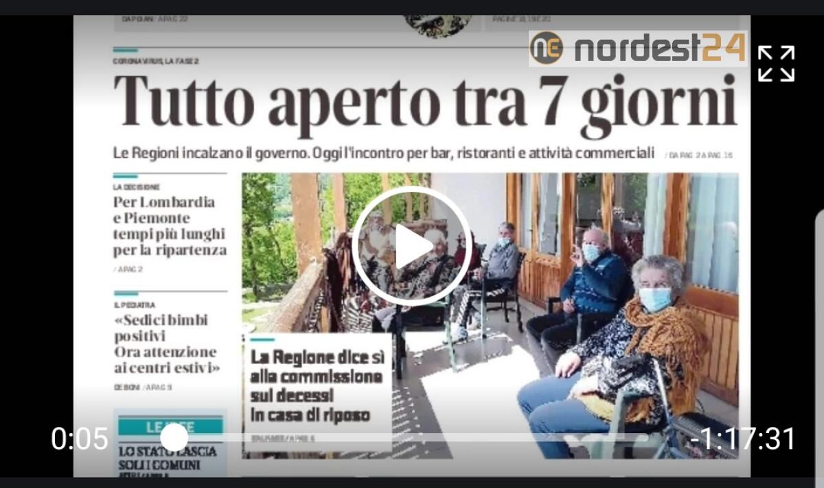 Le Regioni: "tutto aperto tra 7 giorni". Rassegna stampa 11 maggio - 
