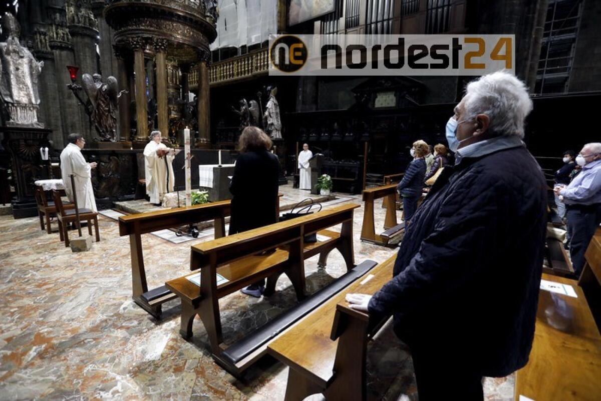 Prima messa a Duomo Milano dopo lockdown - 