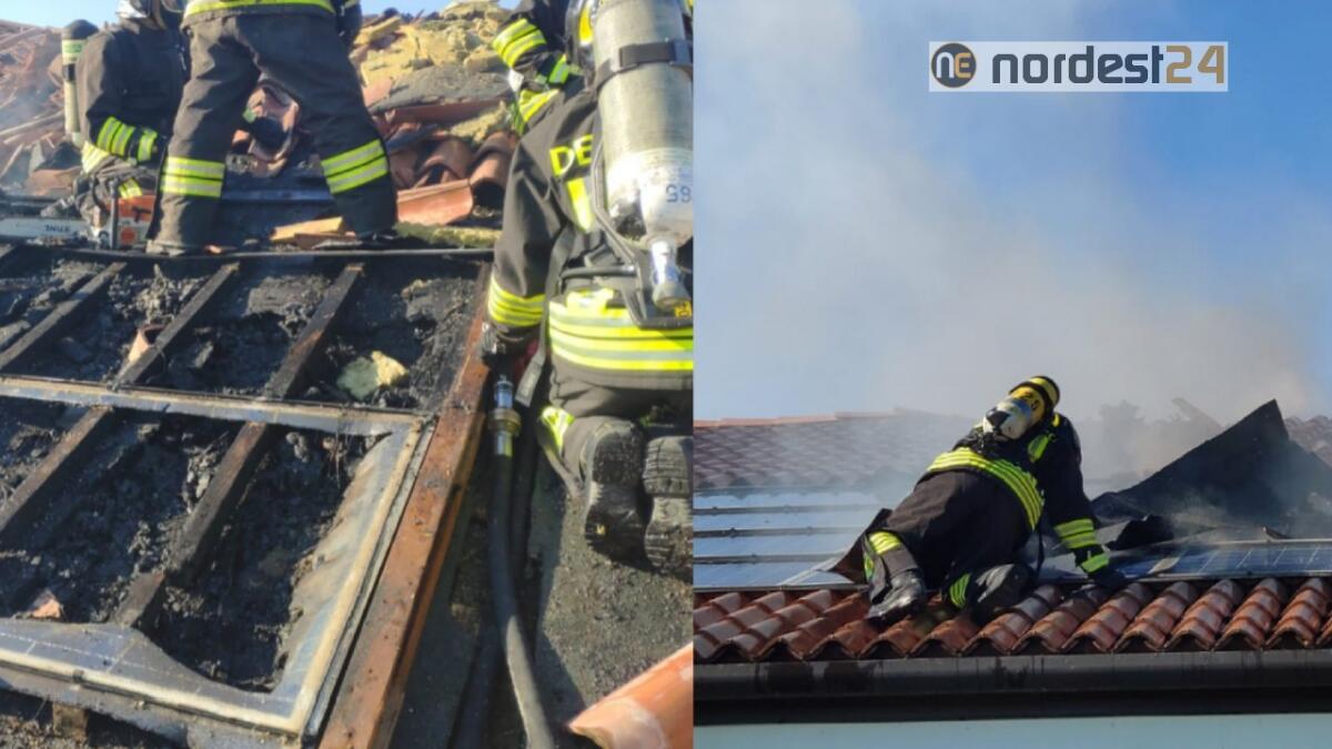 Incendio a Martellago: brucia l'impianto fotovoltaico di una villetta - 