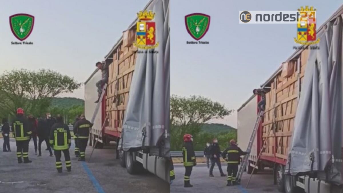 Trieste. Tir dalla Serbia con "sorpresa": 5 migranti nascosti - 