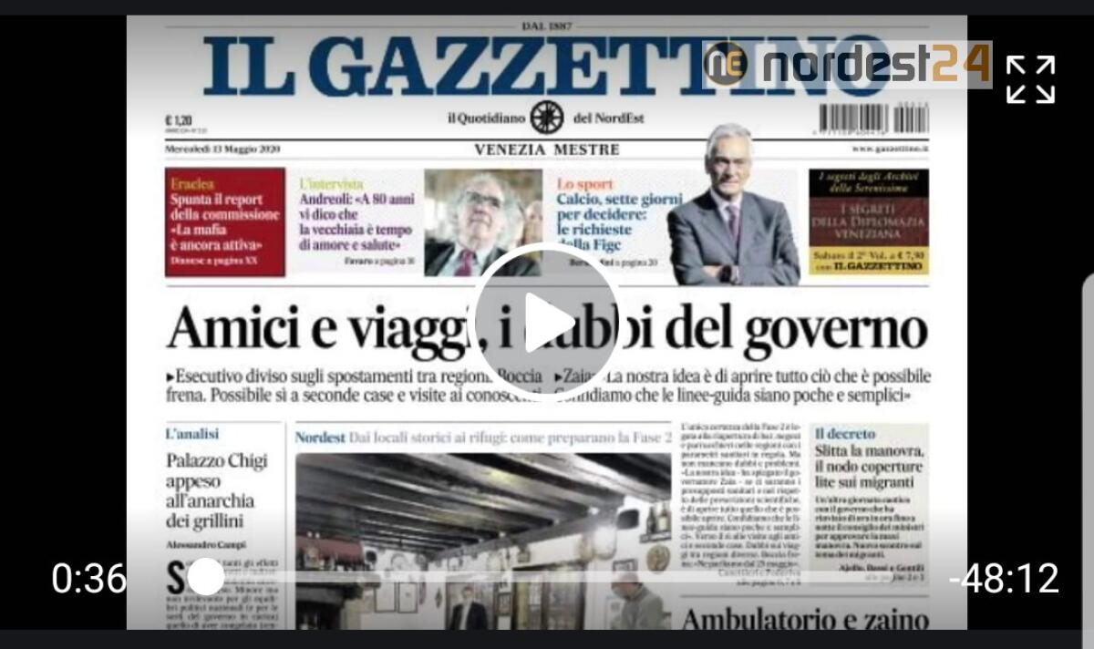 Governo: "dubbi su amici e viaggi". Rassegna stampa 13 maggio - 