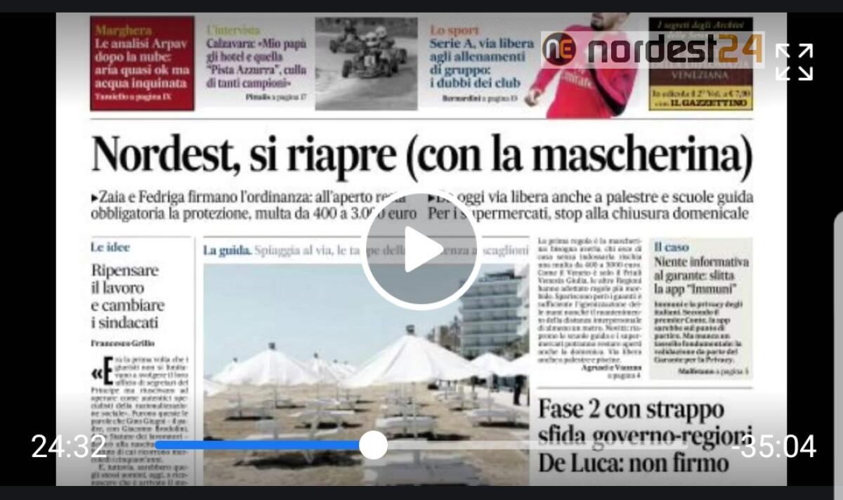 Si riapre (con la mascherina). Rassegna stampa del 18 maggio 2020 - 