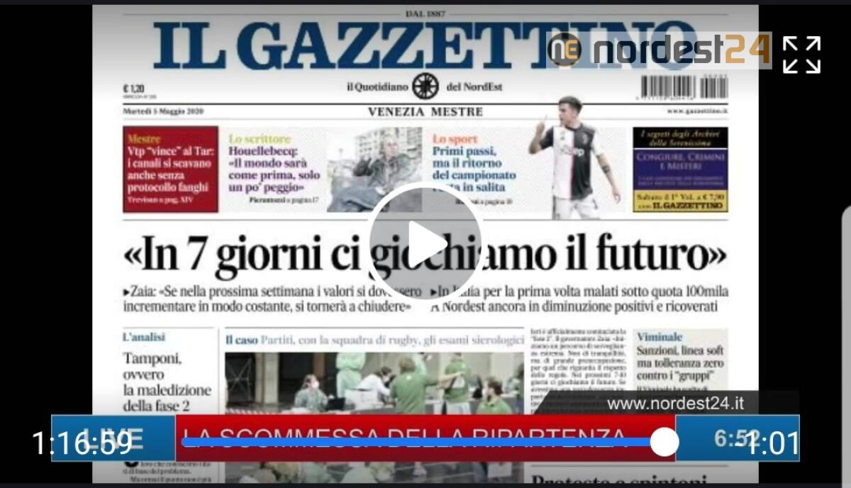 La scommessa della ripartenza. Rassegna stampa 05 maggio 2020 - 