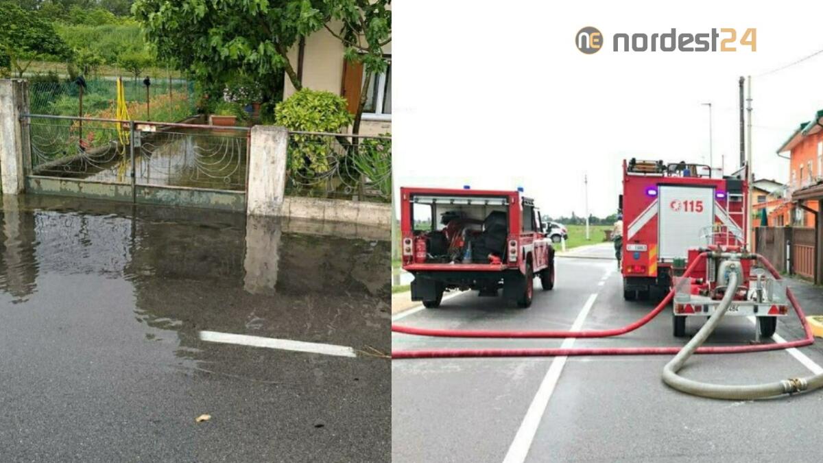 Maltempo, allagamenti a Latisana e Lignano: pompieri in azione - 