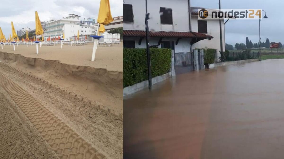 Maltempo in Veneto e Friuli: allagamenti e mareggiate - FOTO - 