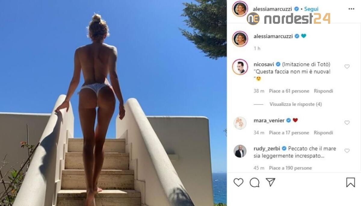 Alessia Marcuzzi su Instagram: la foto del lato B incanta tutti - 