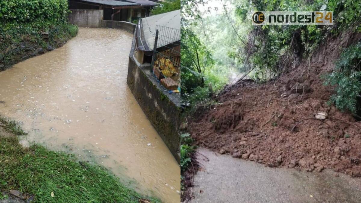 Maltempo, nubifragio a Tarcento: frane, case e strade allagate - 