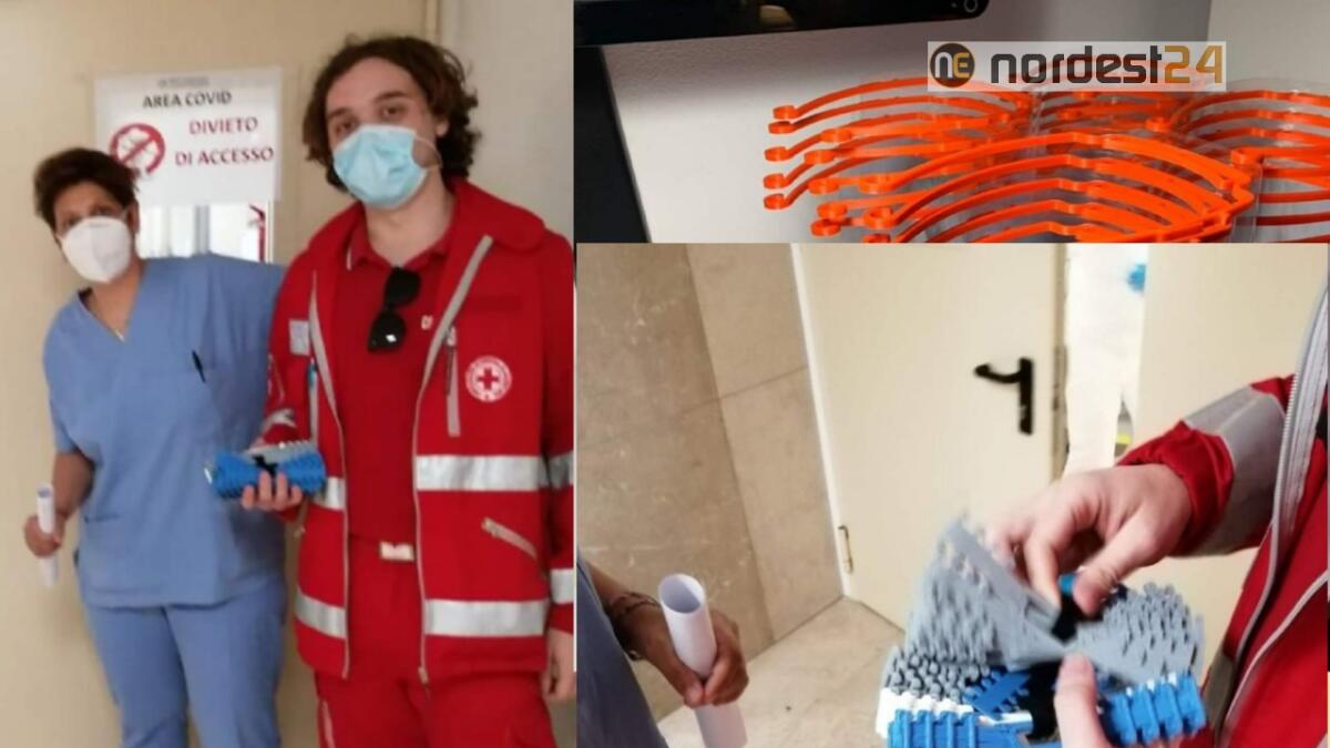 Latisana. Volontario CRI crea e dona maschere facciali, supporti e salvaorecchie - 