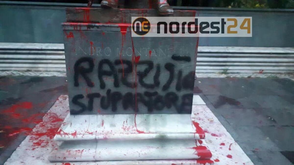 Milano, imbrattata statua di Montanelli - 