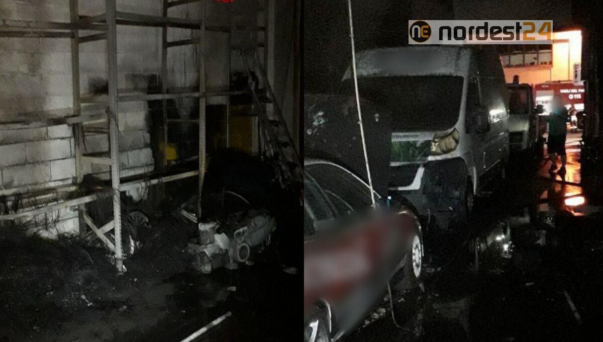 Incendio di un'autofficina: danneggiate auto ed attrezzature - 