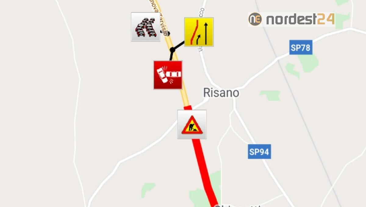Incidente in A23 tra Bivio A4/A23 e Udine Sud - 