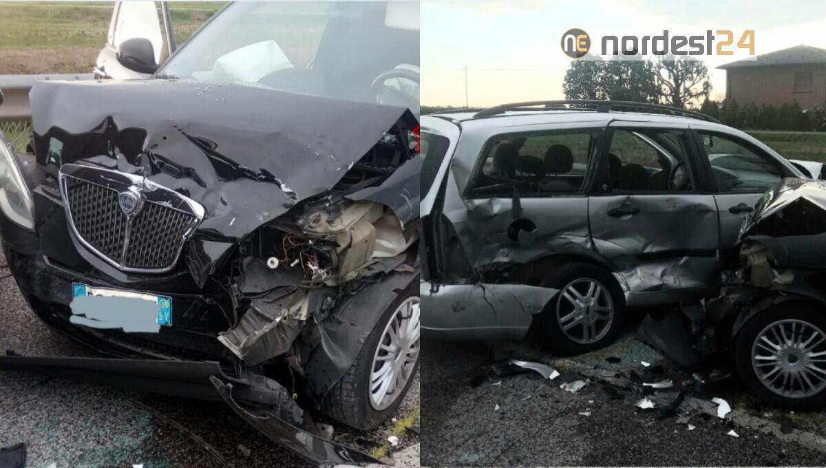 Incidente tra quattro auto: una donna incastrata e tre feriti - 