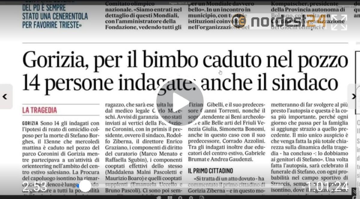 Sindaco ed assessori indagati a Gorizia. Rassegna stampa 26 luglio - 