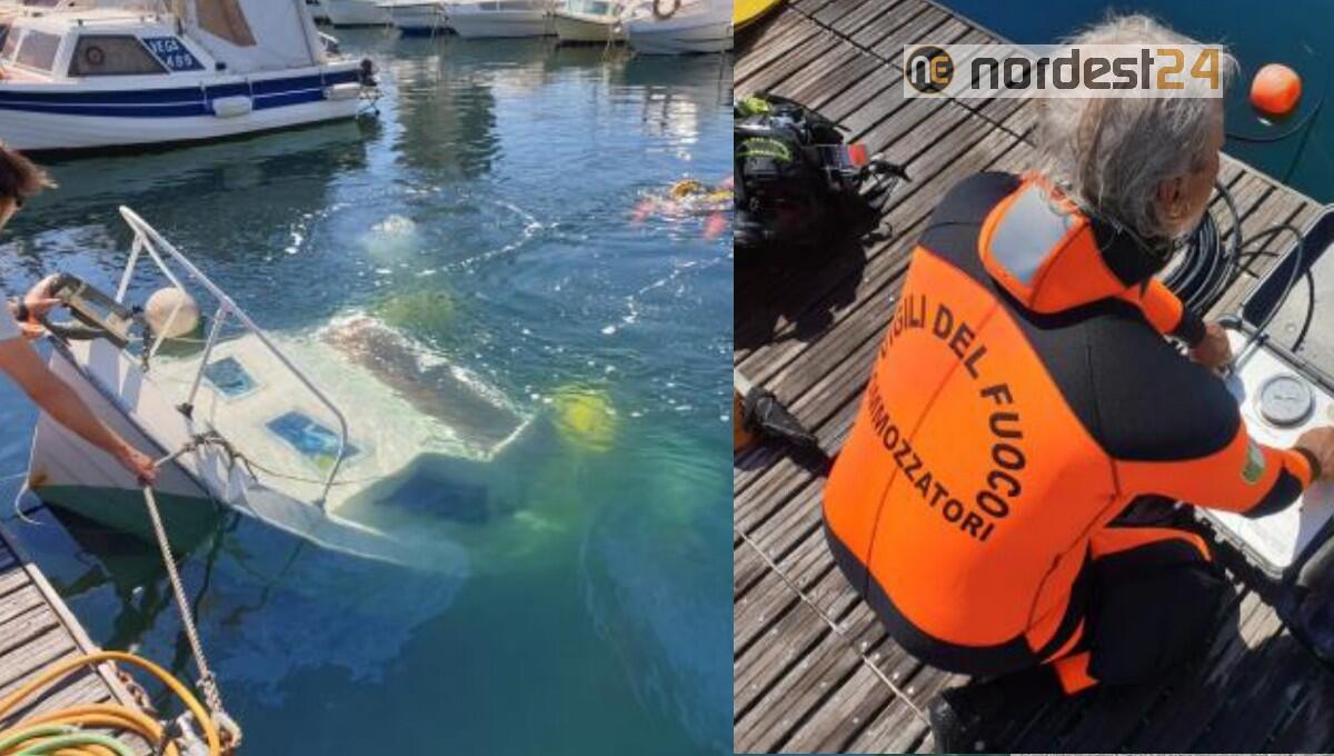 Trieste. Affonda un'imbarcazione: recuperata dai Vigili del Fuoco - 