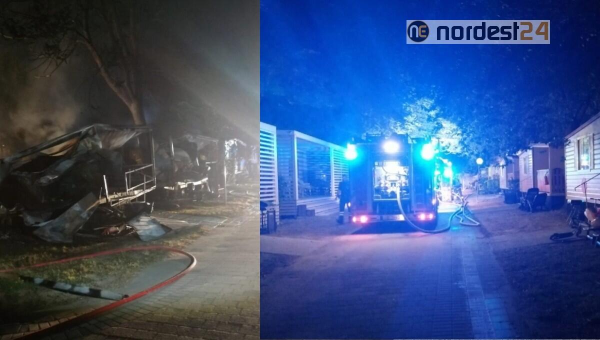 Incendio al Villaggio Prà delle Torri a Caorle: distrutte 6 case mobili - 