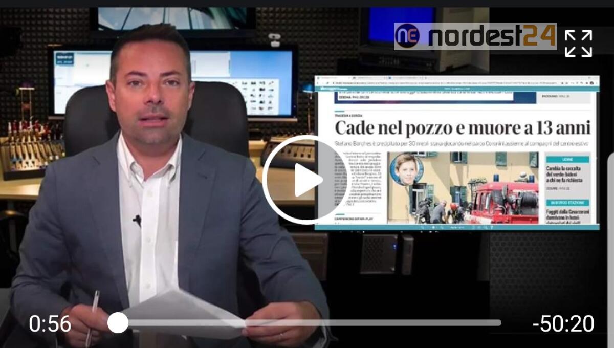 Cade nel pozzo e muore a 13 anni. Rassegna stampa 23 luglio - 