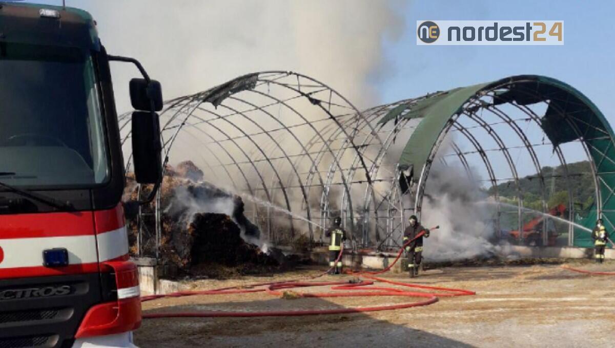 Incendio a San Zenone degli Ezzelini: bruciano 2 capannoni - 
