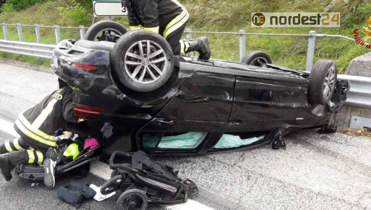 Perde il controllo dell'auto e si ribalta: coinvolto anche un bimbo - 