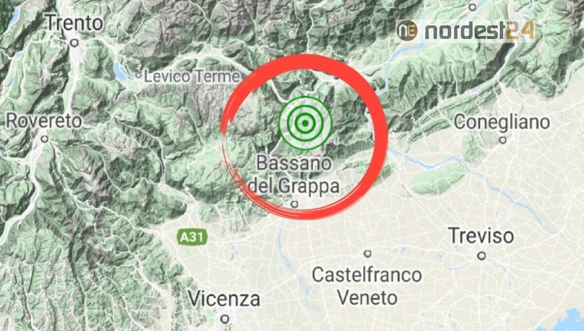 Scossa di terremoto in provincia di Vicenza a Cismon del Grappa - 